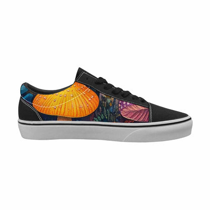WOMEN'S Mushrooms  Botanical Mushrooms Lace-Up Canvas Surreal Shoes