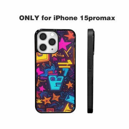 iPhone 15 Pro Max Case — 80s Retro Motif 80s Retro Motifs, Custom Print Case Cover