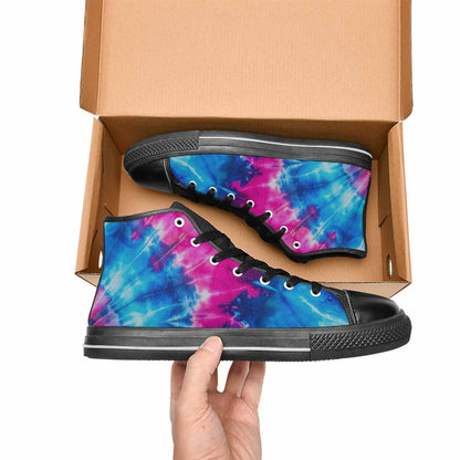 WOMEN'S Tie Dye Acid Wash Color High Top Canvas Grunge Sneakers