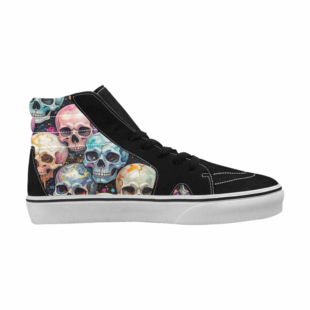 MEN'S Skulls  Marble Skulls High Top Canvas Dreamcore Custom Shoes