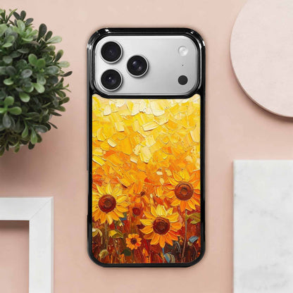 iPhone 17 Pro Max Case — Impressionist Sunflower Brushstroke Pattern Floral, Original Design Phone Case