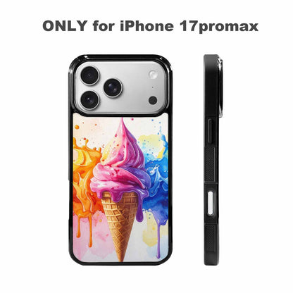 iPhone 17 Pro Max Case — Melting Icecream Edge To Original Art, Custom Made Phone Cover