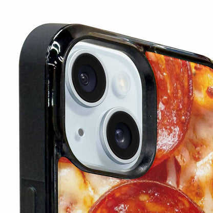 iPhone 15 Plus Case — Pepperoni Pizza Print, Custom Printed Phone Case