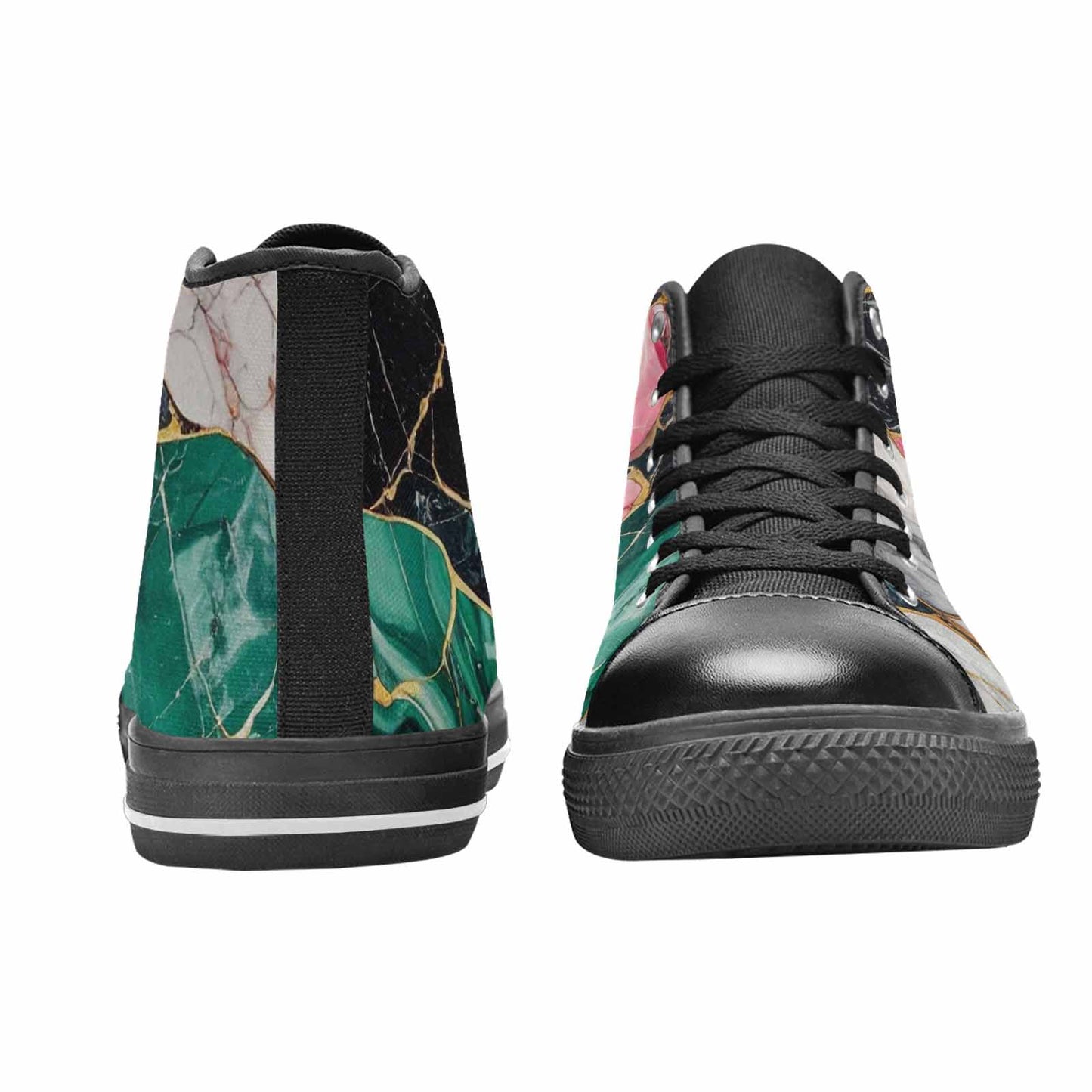 MEN'S Marble Stone Texture High Top Canvas Aesthetic Sneakers