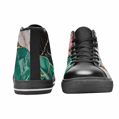 MEN'S Marble Stone Texture High Top Canvas Aesthetic Sneakers