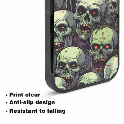 iPhone 15 Case — Zombie Head Pattern Hundreds Of Small, Custom Art Phone Cover