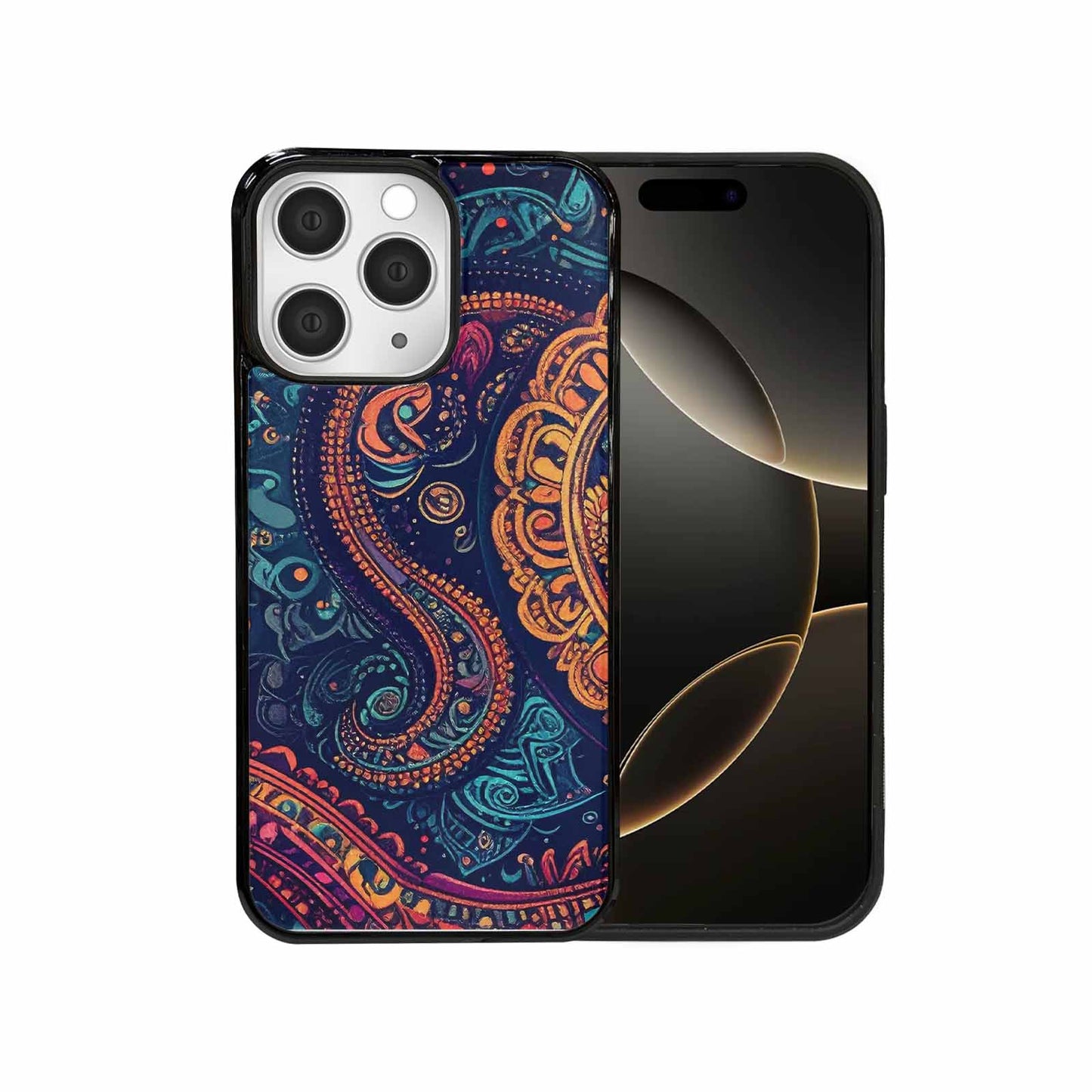 iPhone 15 Pro Max Case — Paisley Mandala, Custom Made Phone Cover