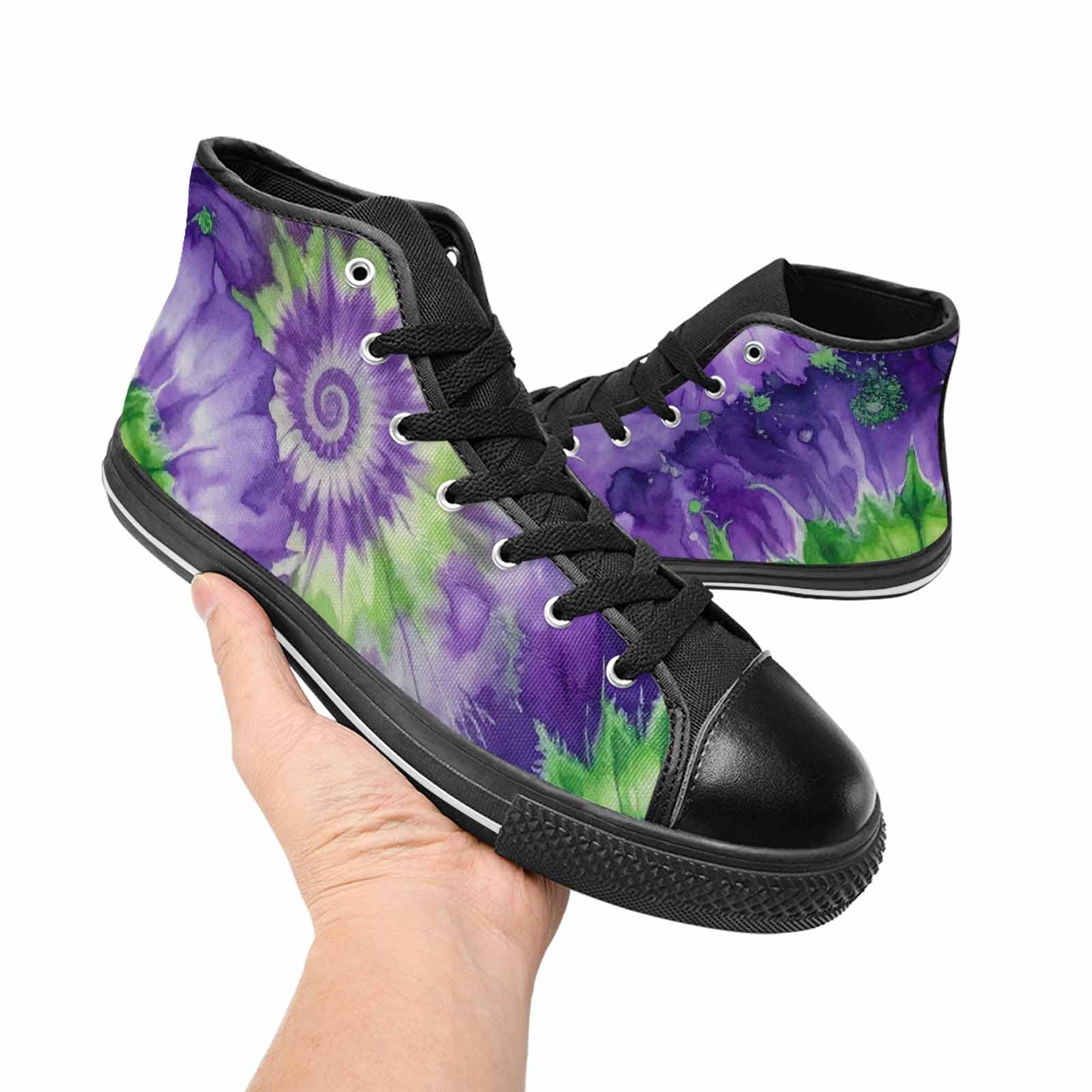 MEN'S Tie Dye - High Top Canvas Cottagecore Custom Sneakers