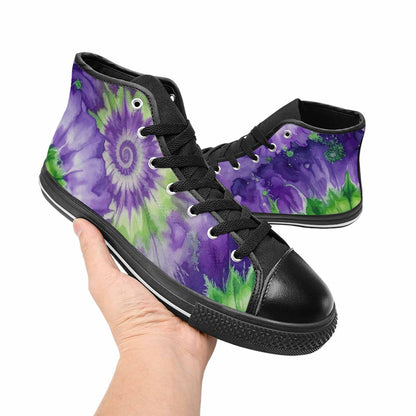 MEN'S Tie Dye - High Top Canvas Cottagecore Custom Sneakers