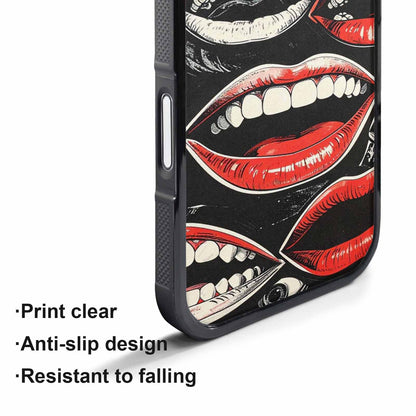 iPhone 17 Pro Max Case — Googly Cartoon Mouths Cartoon Cute, Custom Printed Phone Case