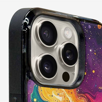 iPhone 16 Pro Case — Galaxy Art Colorful Cosmic Dust Small, Custom Made Phone Cover
