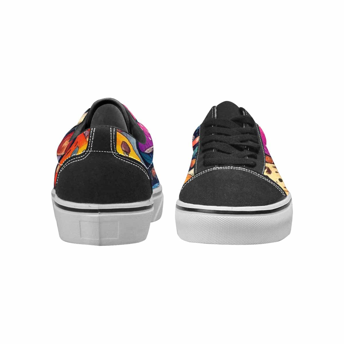 WOMEN'S Mushrooms Lace-Up Canvas Kaleidoscope Custom Sneakers