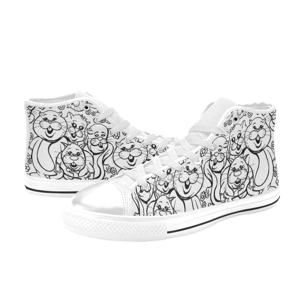 MEN'S Rabbits Monster Art Pen High Top Canvas Y2K Sneakers