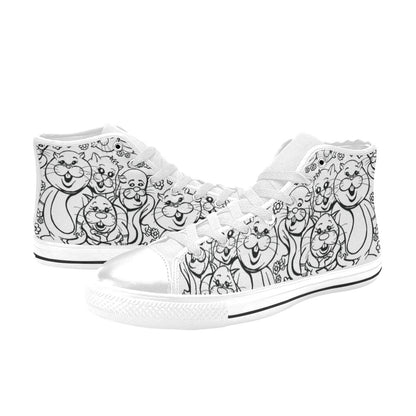 MEN'S Rabbits Monster Art Pen High Top Canvas Y2K Sneakers