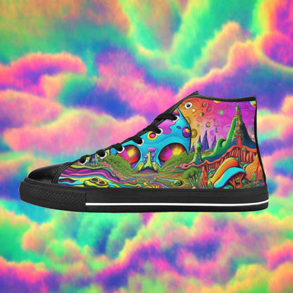Mermaid Amber Gold Wearable MEN Bold Art - Freaky Shoes | Custom Art Sneakers