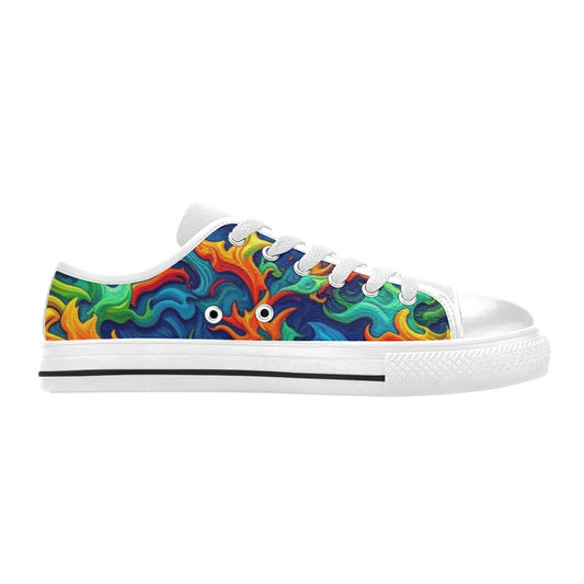 KIDS' Psychedelic Camo Rhythm Low Top Canvas Vivid Sneakers