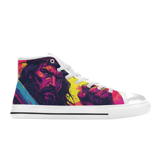 WOMEN'S Jesus_Ht_09 High Top Canvas Aesthetic Custom Sneakers