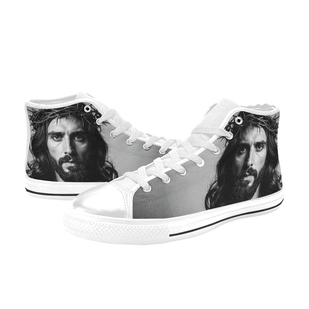 WOMEN'S Jesus37 High Top Canvas Grunge Shoes
