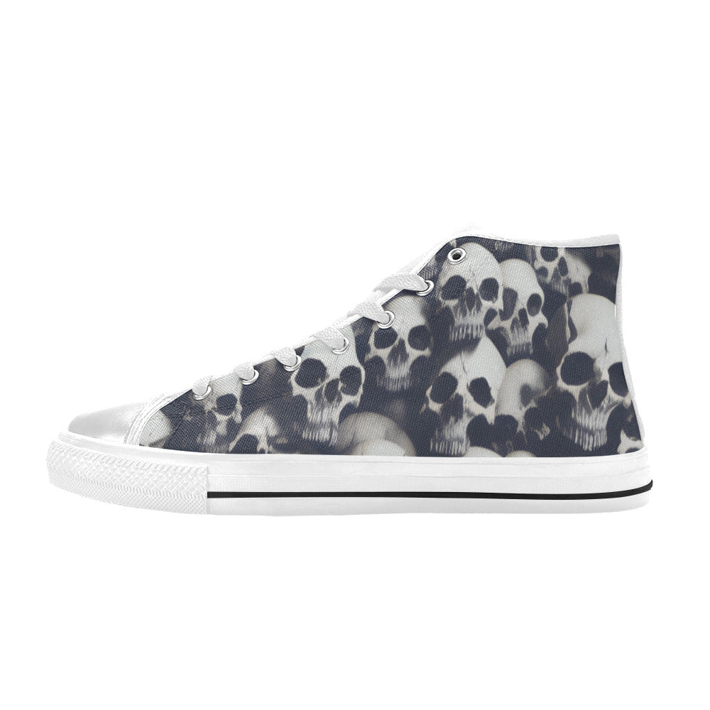 MEN'S Cc Skulls Greyscale Style High Top Canvas Dreamcore Shoes
