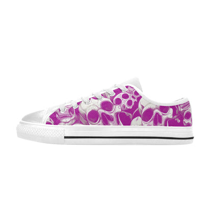 WOMEN'S Skulls Mania Purple Canvas Dreamcore Sneakers