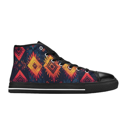 Wild Tribal Ripple 2 Kids' High Top Canvas Shoes
