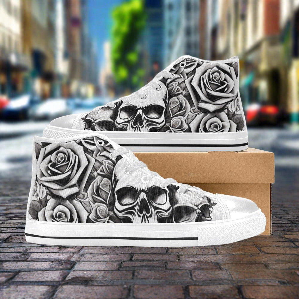 Wolf Red Gold Unique Bold Art - Freaky Shoes