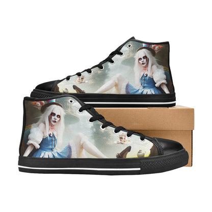 MEN'S Acid Creepy Wonderland Psychedelic High Top Canvas Grunge Shoes
