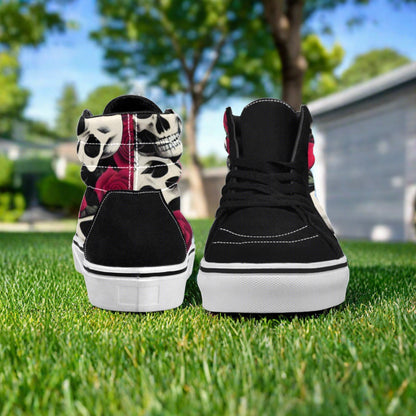 Celtic Crimson Black Wearable WOMEN Bold Art - Freaky Shoes | Custom Art Sneakers