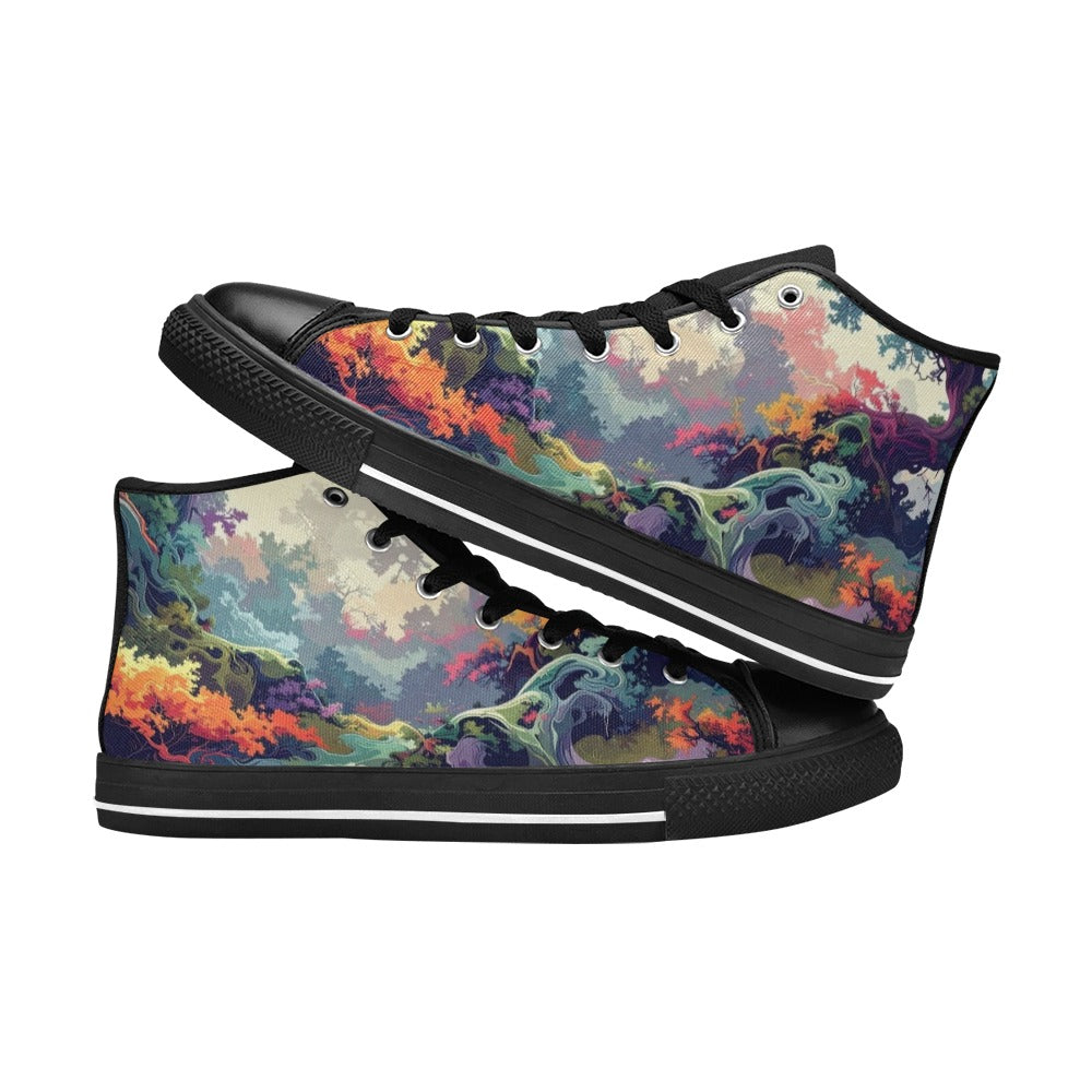 Camo Design 1 Men's High Top Canvas Shoes