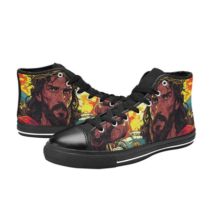 MEN'S Jesus_Ht_10 Men’S High Top Canvas Aesthetic Custom Shoes