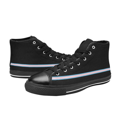 MEN'S Transgender Flag 3 Pride LGBT High Top Canvas Sneakers