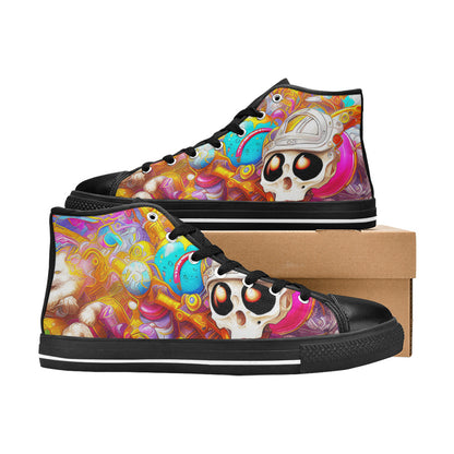MEN'S Crazy Illustrations 3 Men’S High Top Canvas Aesthetic Sneakers
