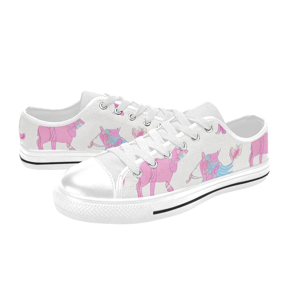 WOMEN'S Cc Unicorn Art Unicorns Canvas Neon Fantasy Custom Shoes