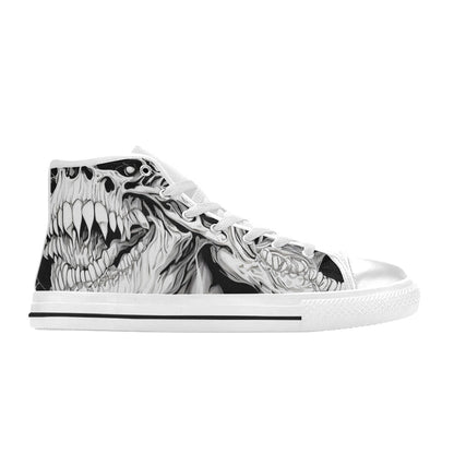 WOMEN'S Cc Demons Grey High Top Canvas Vivid Custom Shoes