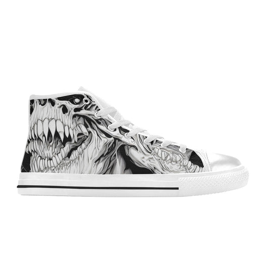 WOMEN'S Cc Demons Grey High Top Canvas Vivid Custom Shoes