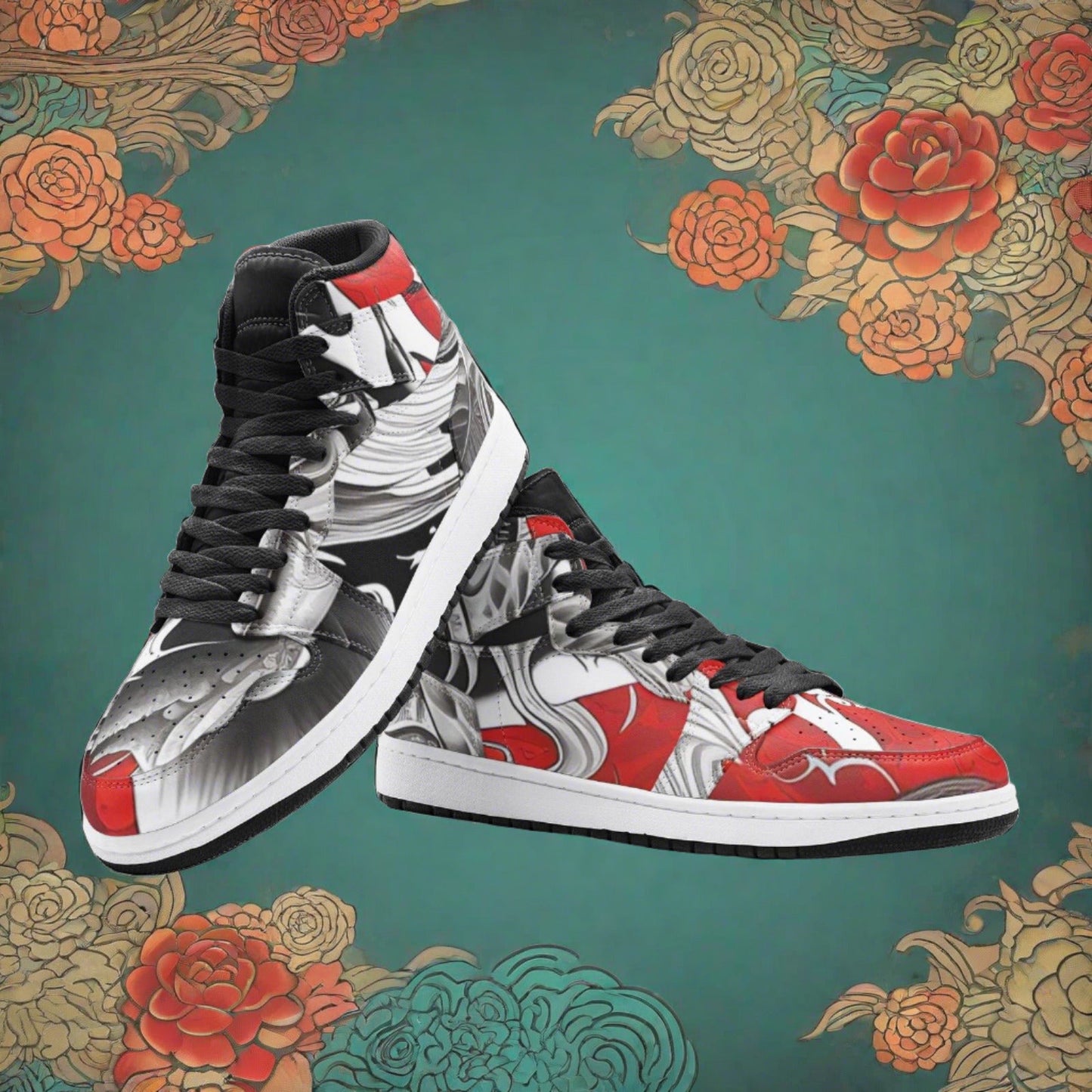 Cherry Blossom Rainbow Custom Bold Art - Freaky Shoes | Custom Art Sneakers