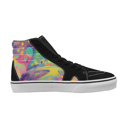 WOMEN'S Psychedelic Art Tie Dye High Top Skateboarding Vivid Custom Sneakers