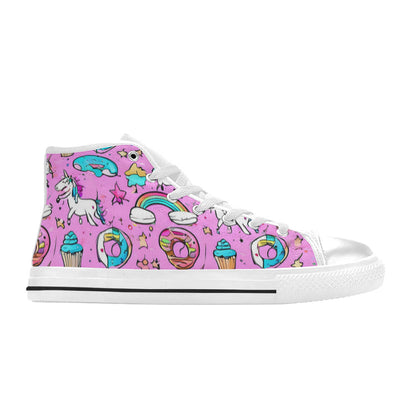 WOMEN'S Abstract Unicorn Art High Top Canvas Cottagecore Shoes
