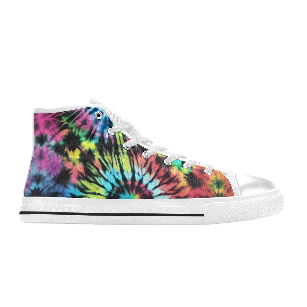 MEN'S Cc Tie Dye Art High Top Canvas Surreal Custom Sneakers