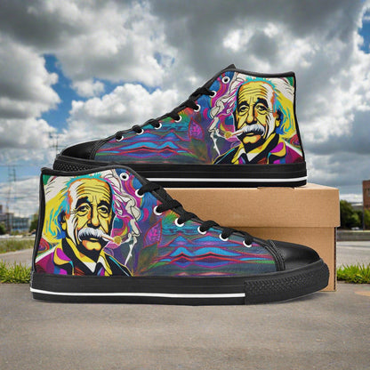 Aurora Borealis Dark Cosmic Vivid MEN Bold Art - Freaky Shoes | Custom Art Sneakers