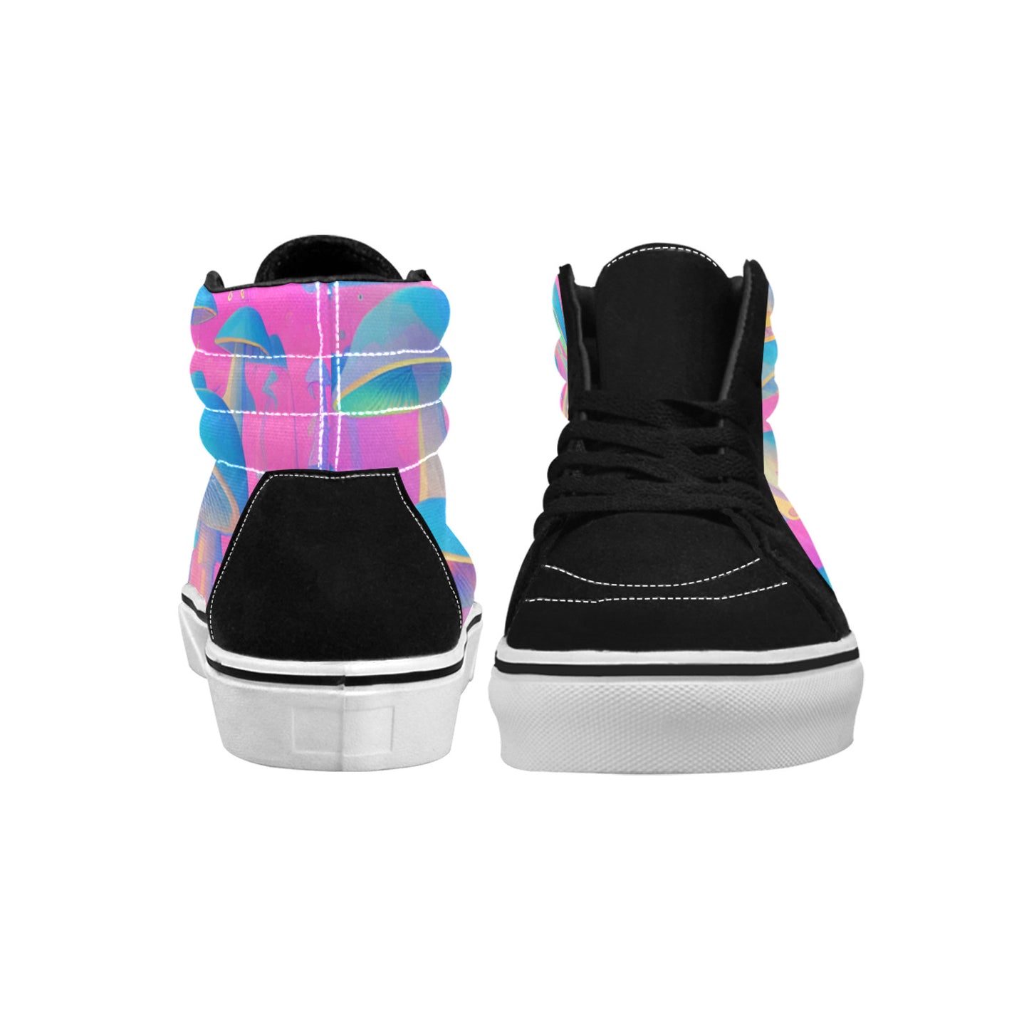 MEN'S Magic Mushrooms Psychedelic Vibe High Top Skateboarding Aesthetic Custom Shoes