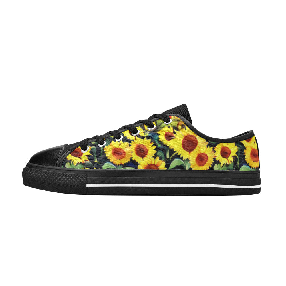 MEN'S Sunflowers Art 5 Canvas Grunge Custom Shoes