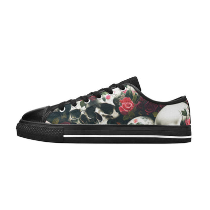MEN'S Rose Skulls Dark 5 Canvas Dark Academia Custom Sneakers