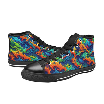 MEN'S Psychedelic Camo Rhythm High Top Canvas Y2K Shoes