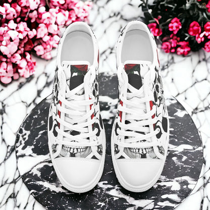 Butterfly Rainbow Crimson Black Unique Bold Art - Freaky Shoes | Custom Art Sneakers