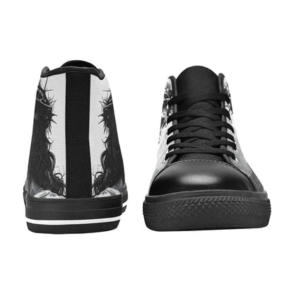 MEN'S Jesus_Ht_06 Men’S High Top Canvas Dark Academia Shoes