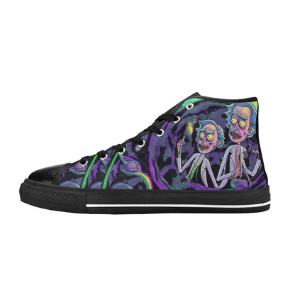 MEN'S Trippy Freestyle Artwork Men’S High Top Canvas Wallpaper Art Custom Shoes