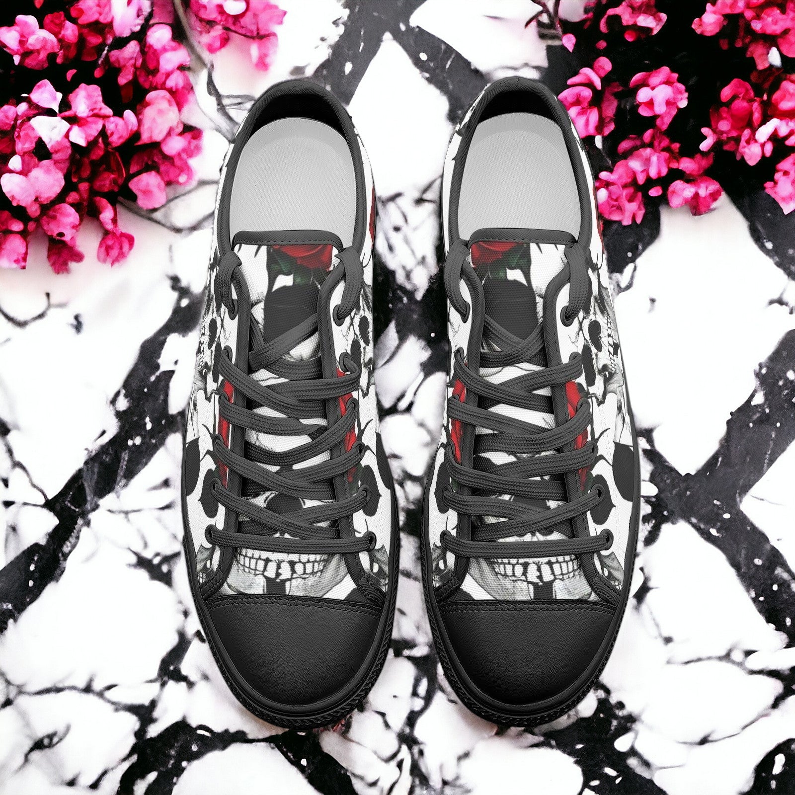 Cherry Blossom Pastel Soft Wearable Bold Art - Freaky Shoes | Custom Art Sneakers