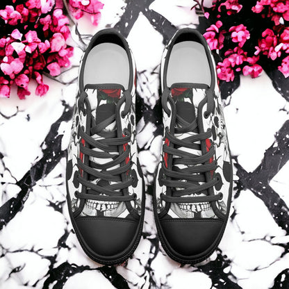 Butterfly Rainbow Crimson Black Unique Bold Art - Freaky Shoes | Custom Art Sneakers