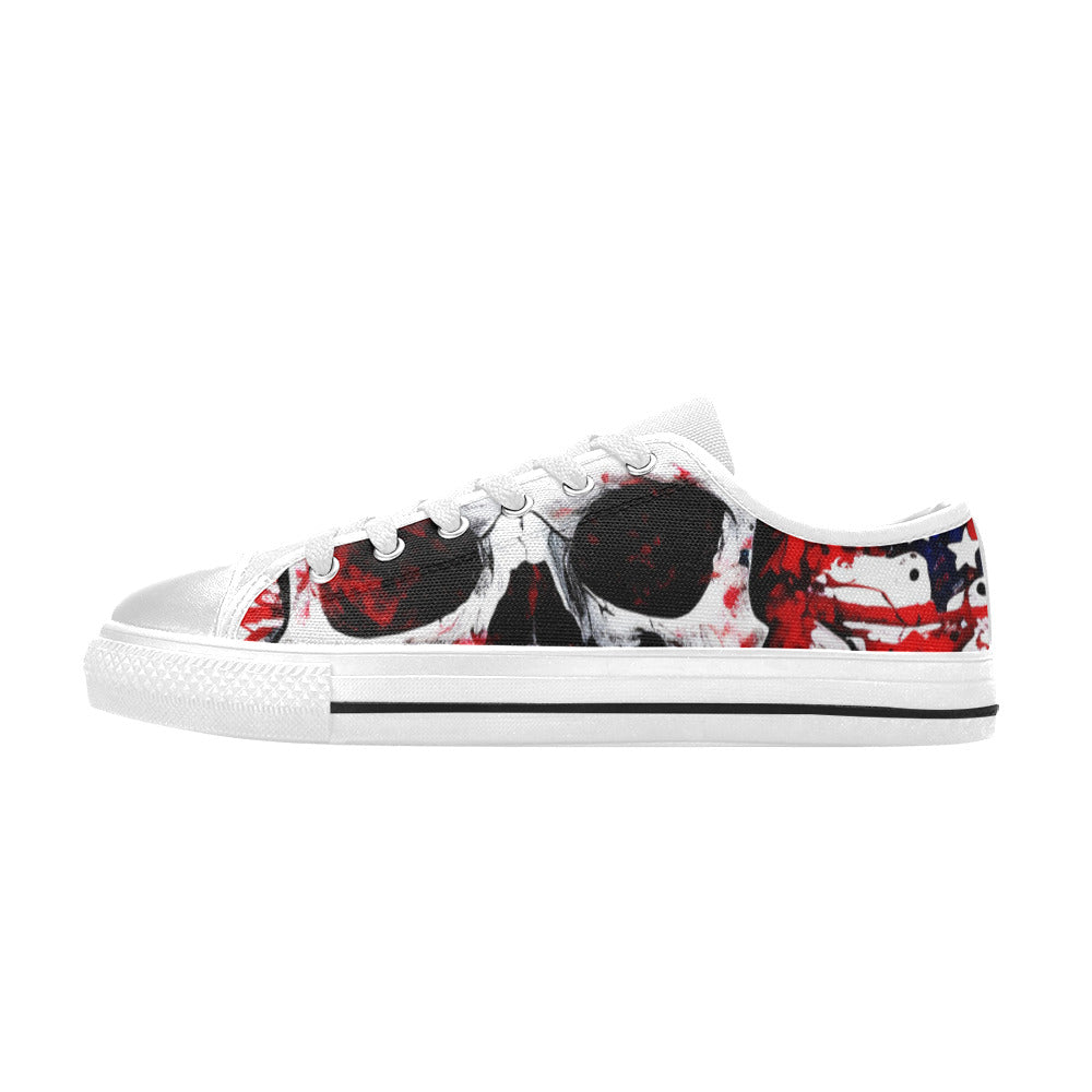 MEN'S Patriotic Splatter Canvas Cottagecore Custom Sneakers